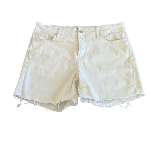 NYDJ Women's Sz 12 White Cut-Off Denim Shorts - Picture 1 of 4